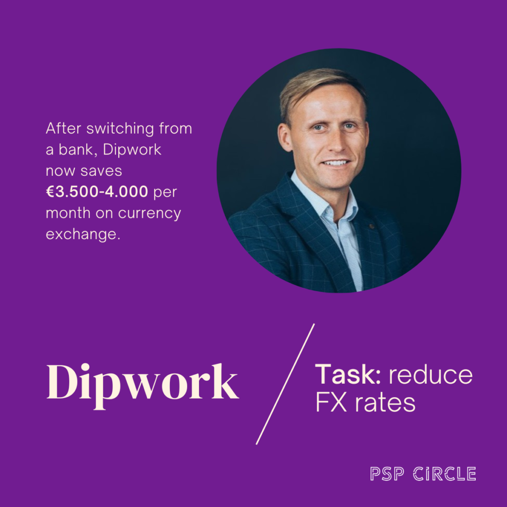 Dipwork - optimizing international money transfers and currency exchange via PSP Circle